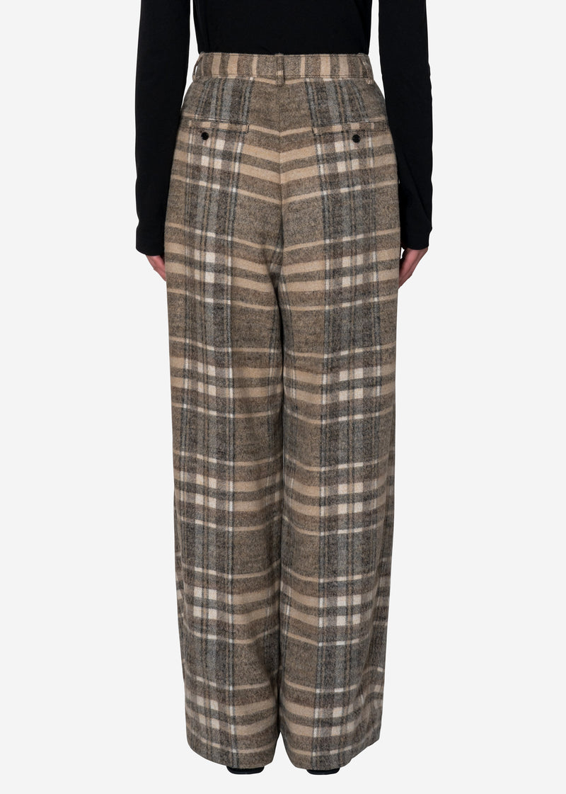 Shaggy Check Pants in Brown mix – Greed International Official ...