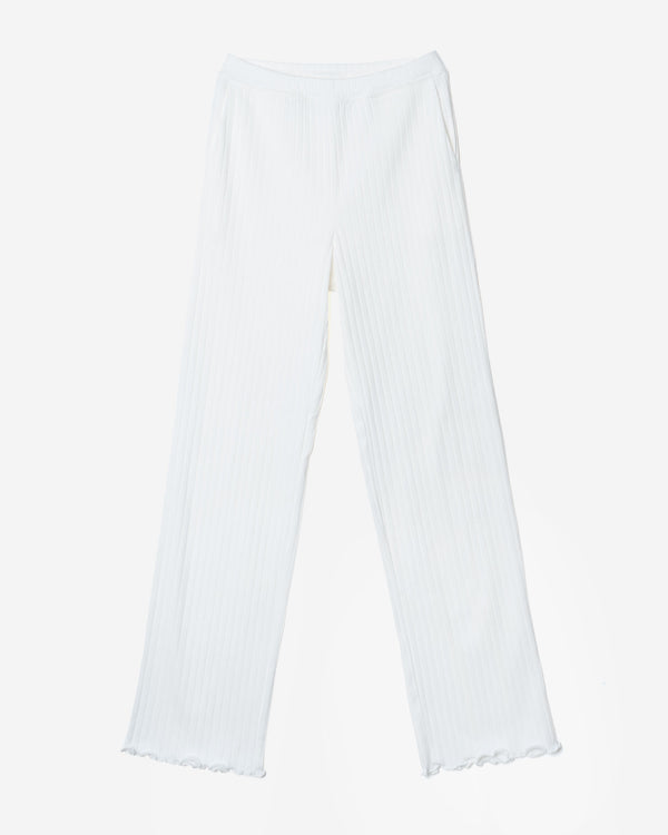 Random Rib Pants in White