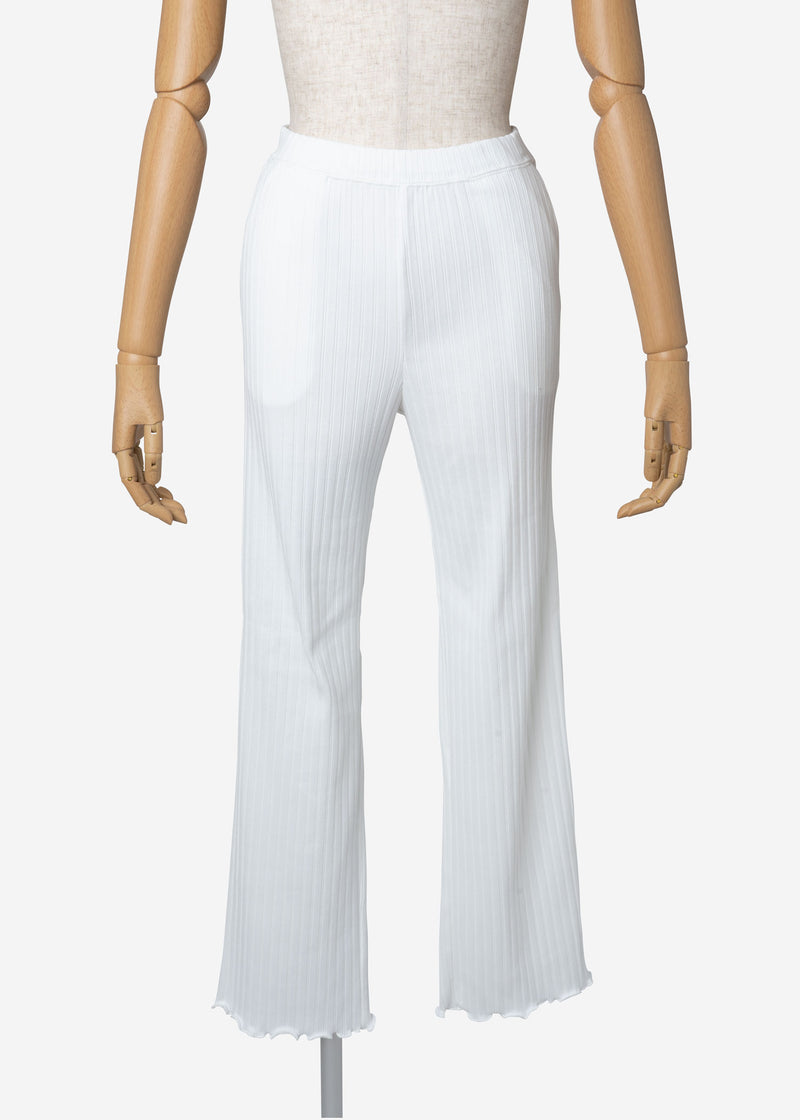 Random Rib Pants in White – Greed International Official Online Shop