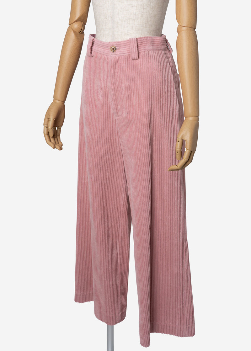 Classic Corduroy Wide Pants in Pink