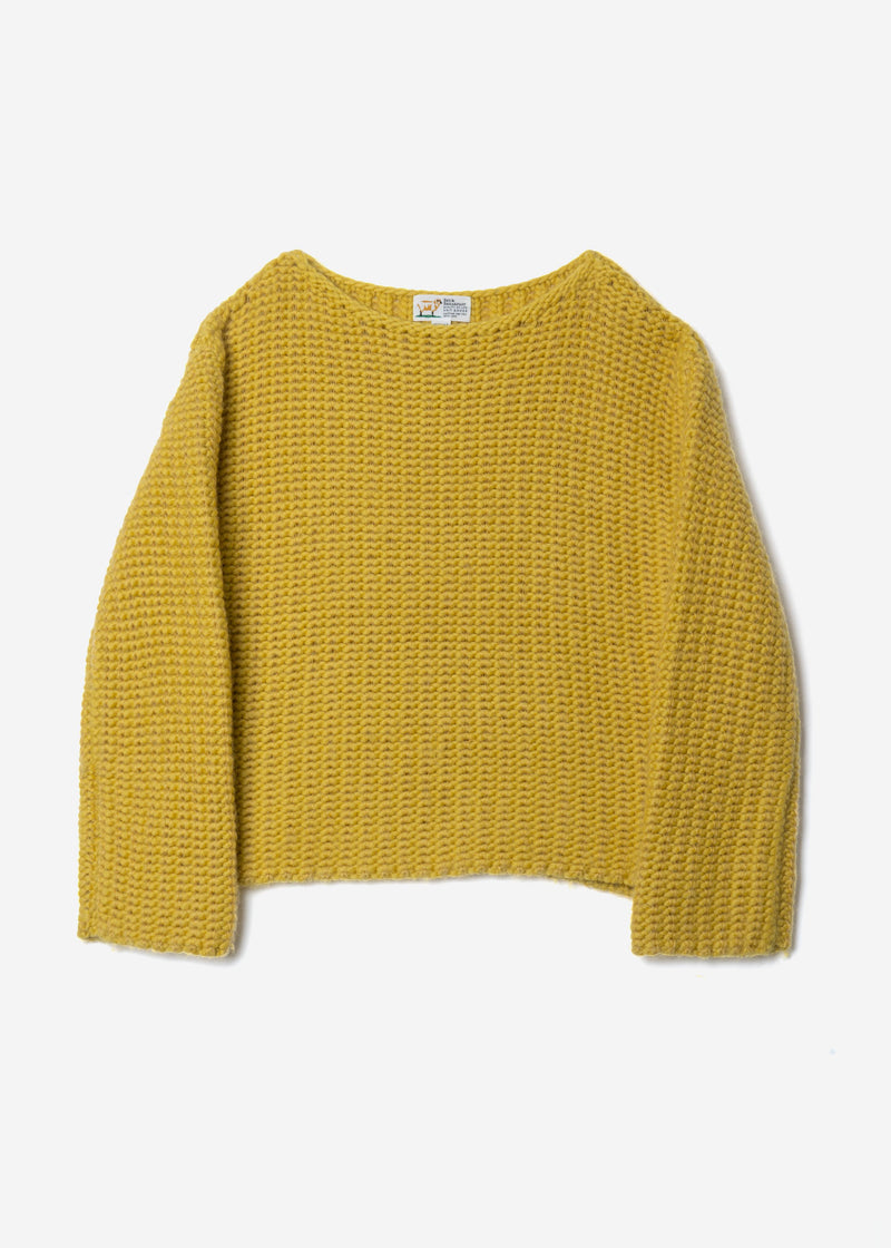 Roving Mohair Knit Tops in Yellow