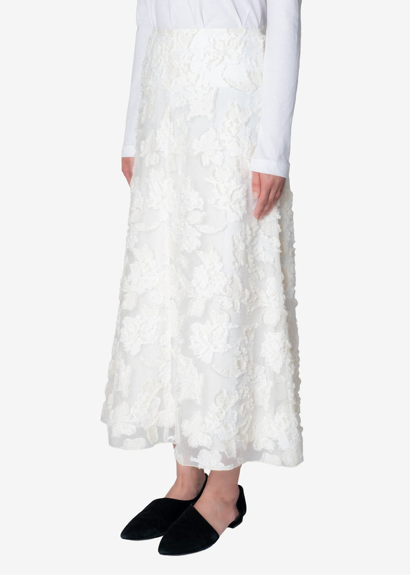 Cut Jacquard Skirt in Off White – Greed International Official ...