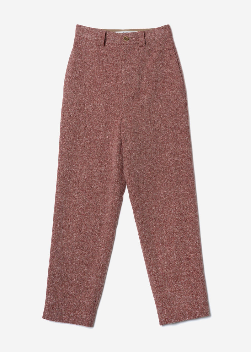 Jazz Nep Tweed Balloon Pants In Red Mix