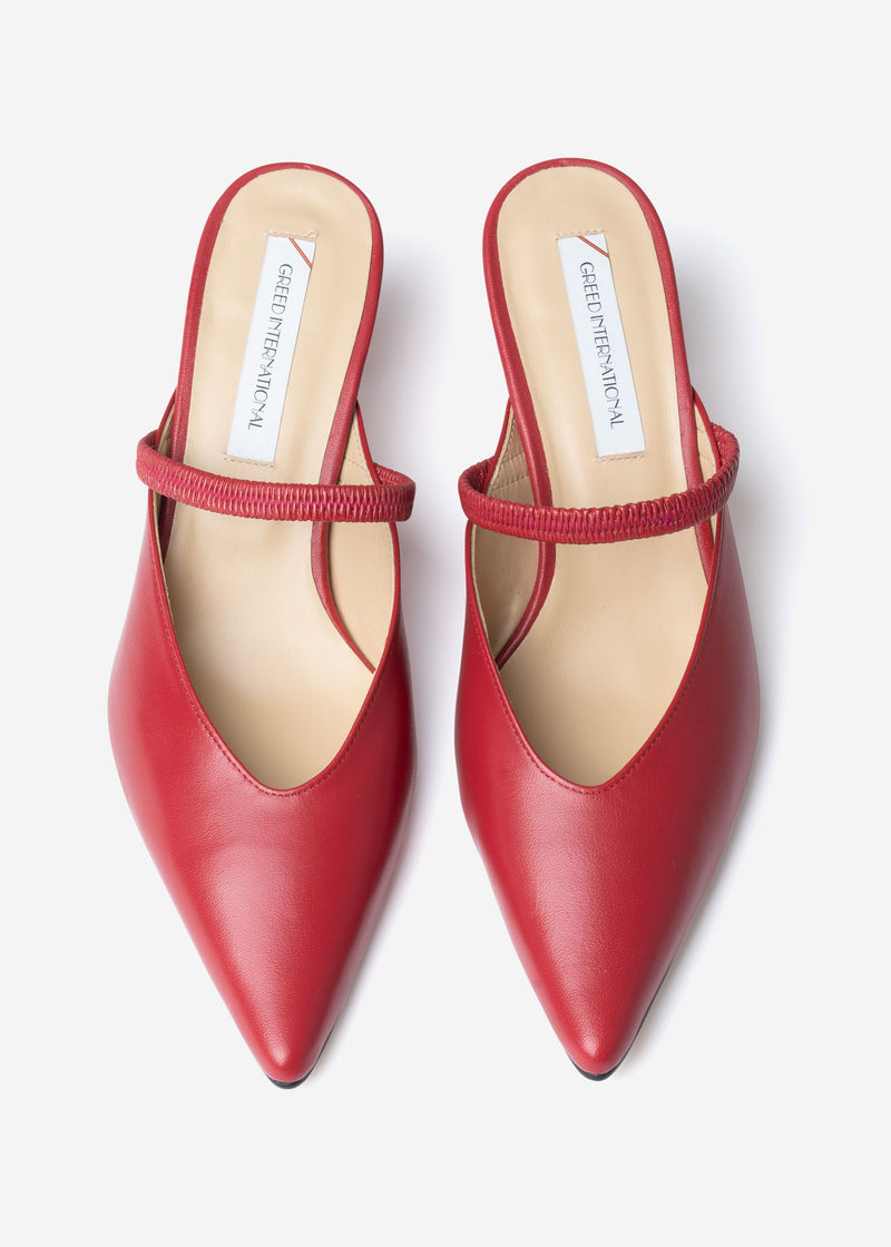 Band Mules in Red