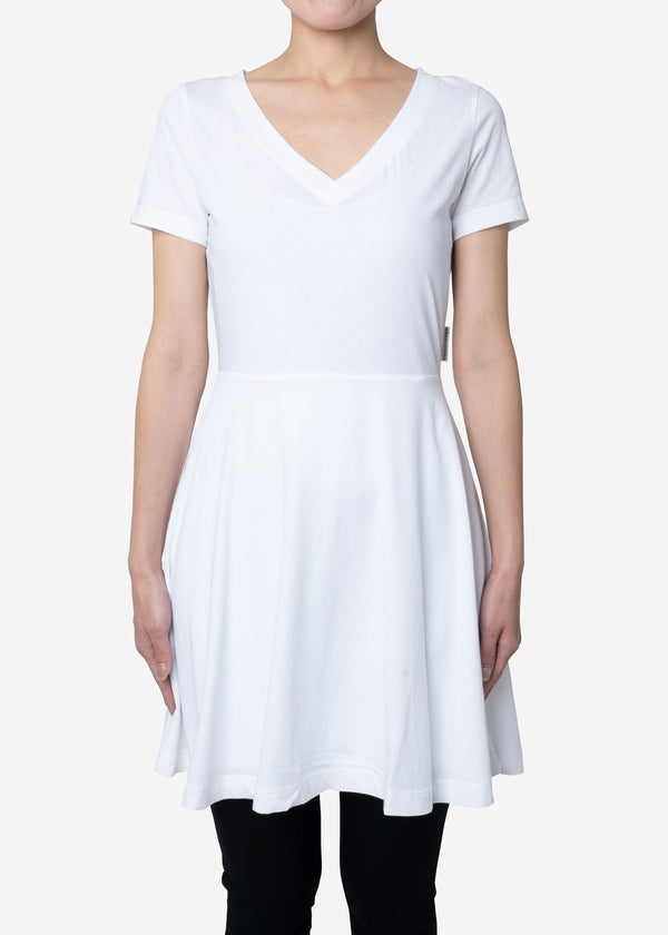 Technorama Standard Flared Skirt Dress in White