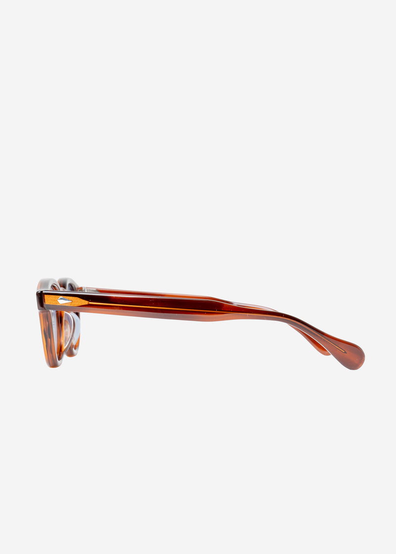 Julius Tart×Bed＆Breakfast Sunglasses in Amber Frame×Blue Lens