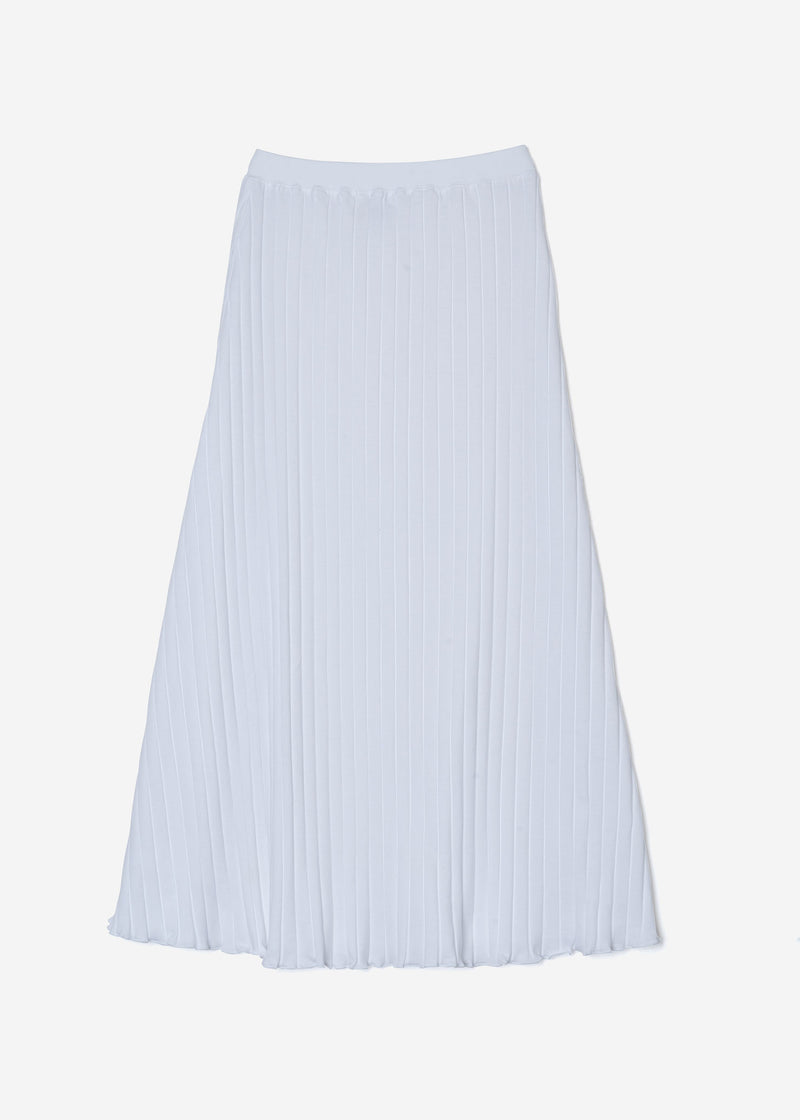 Wide Rib Skirt in White