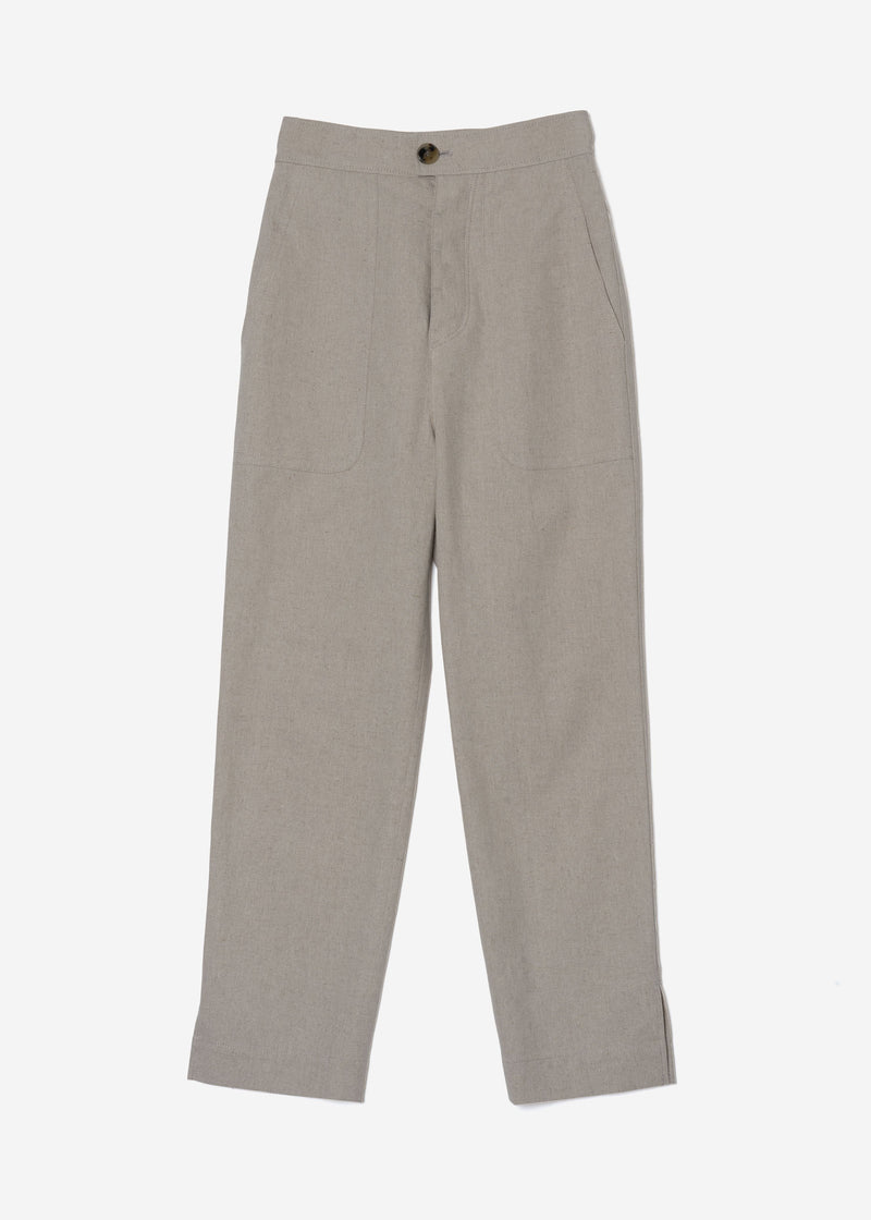 Soft Linen Canvas Pants in Natural