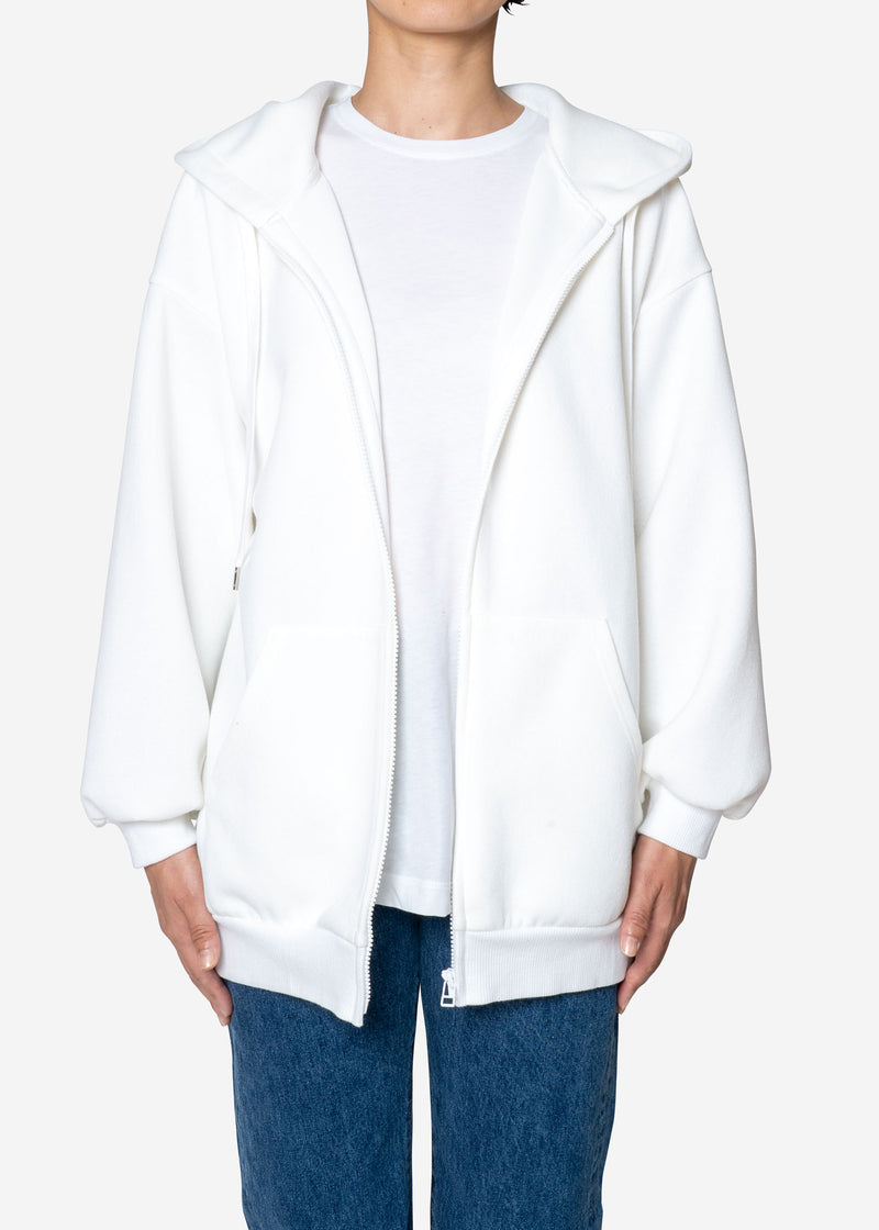 Double Face Big Hoodie in Off White