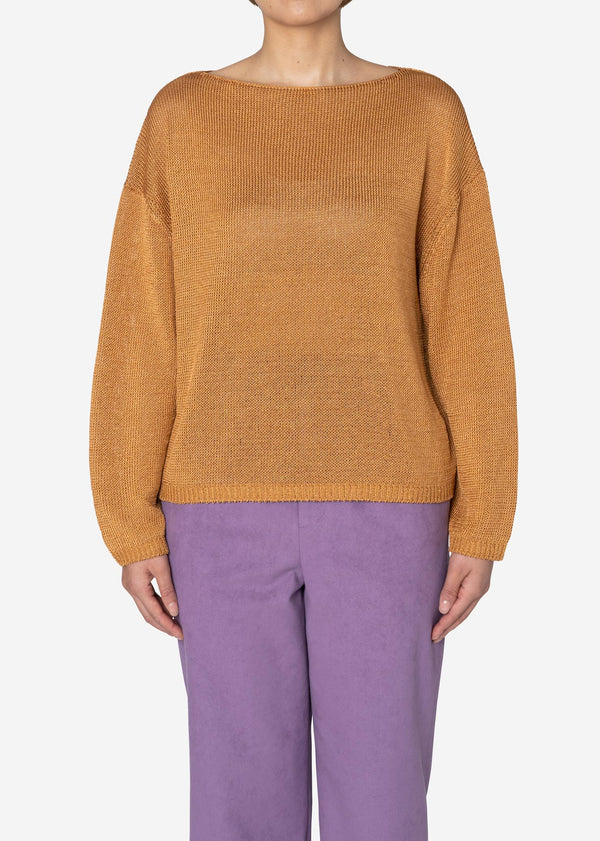 Rope Lily Yarn Long sleeve Sweater in Camel