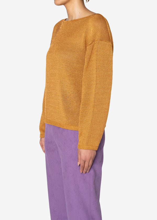 Rope Lily Yarn Long sleeve Sweater in Camel