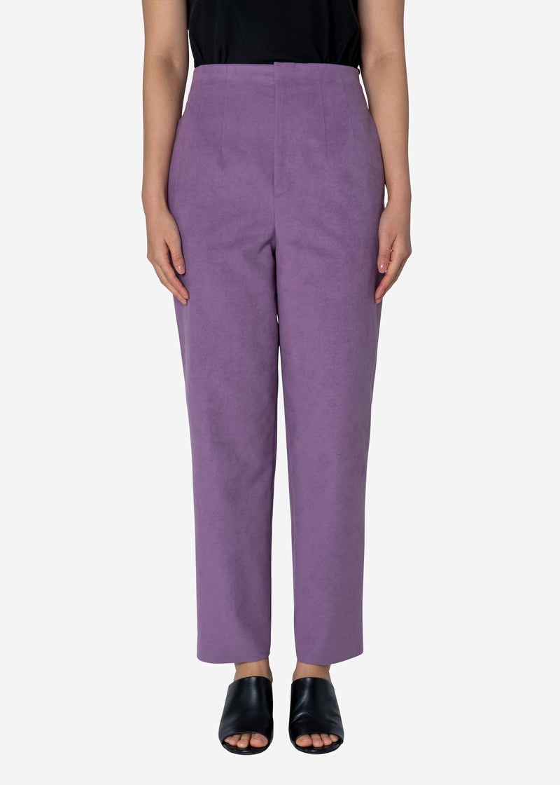 Soft Suede Pants in Light Purple