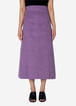 Soft Suede Skirt in Light Purple
