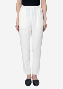 Stretch Double Cloth Pants in Off White