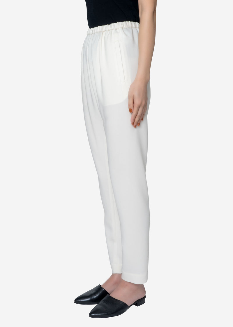 Stretch Double Cloth Pants in Off White