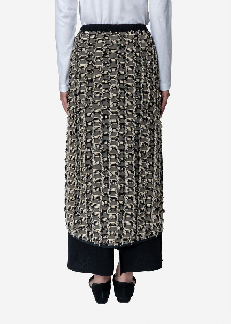 Stripe Cut Jacquard Skirt in Other