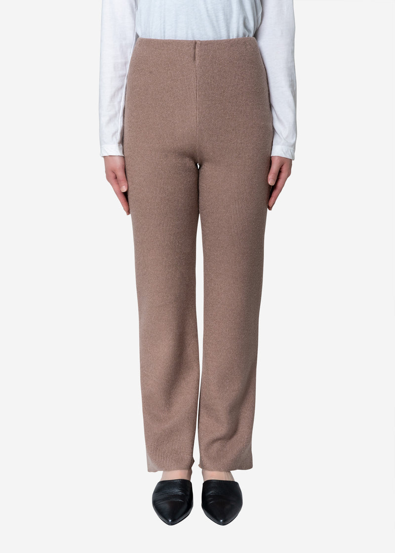 Super140s Wool Waffle Pants in Light Pink
