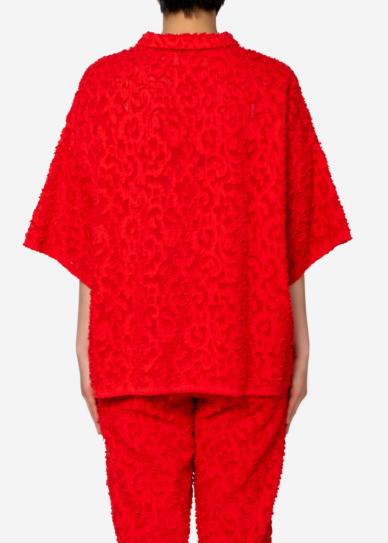 Original Flower Cut JQ Shirt in Red