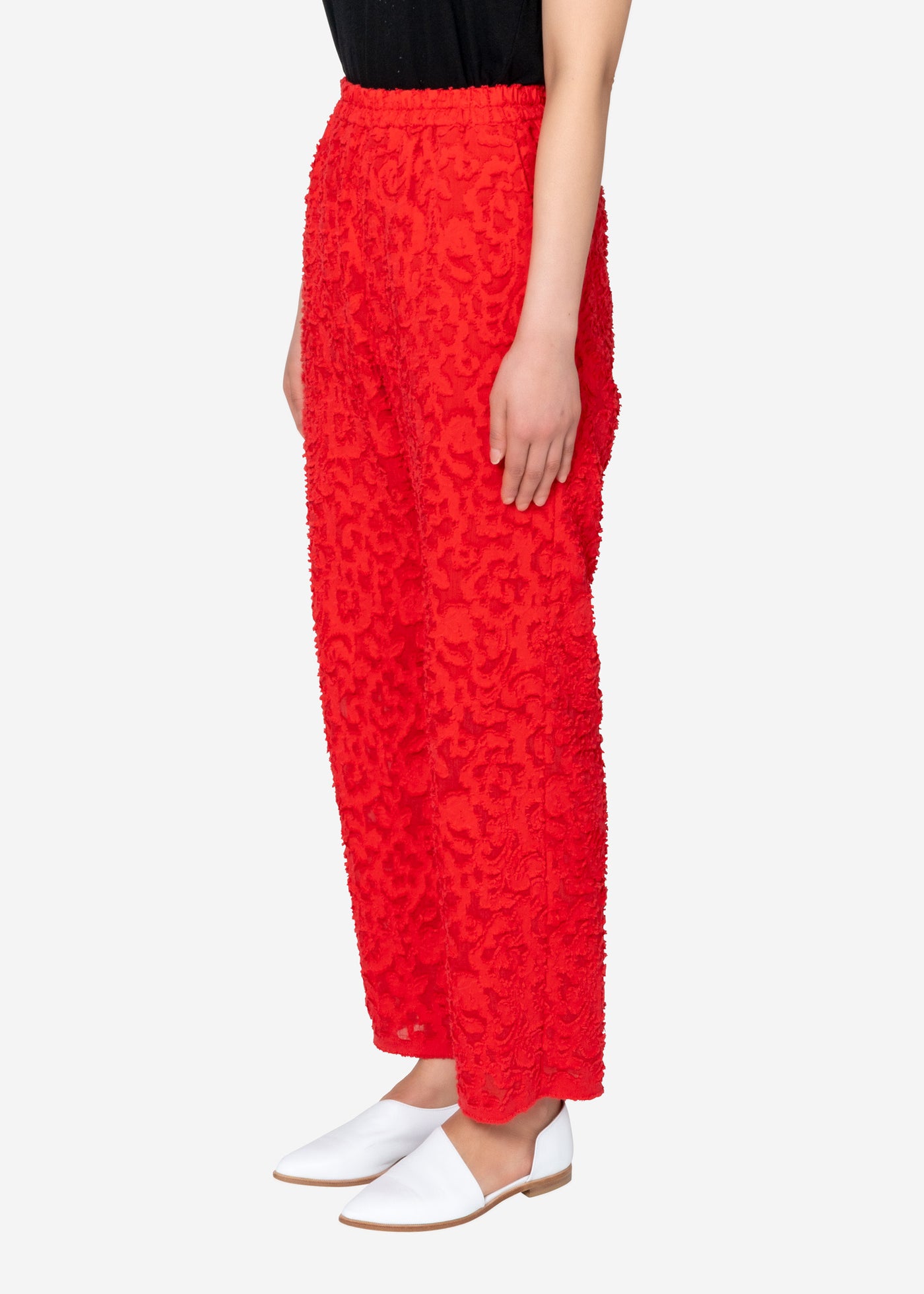 Greed International グリードフラワーカットジャガードパンツOriginal Flower Cut JQ Pants in Red  – Greed International Official Online Shop