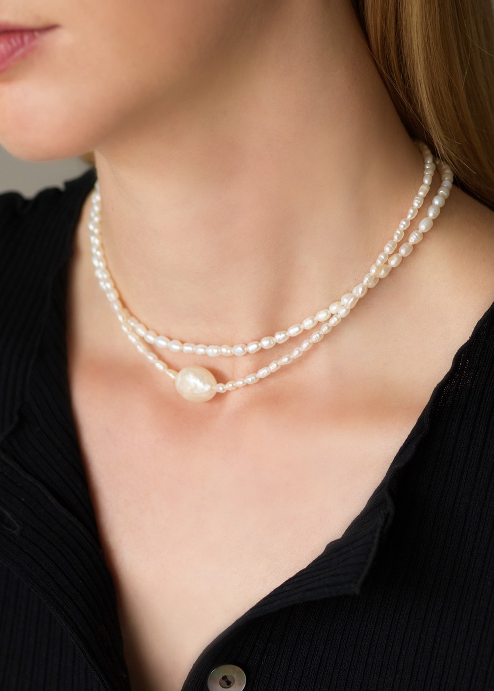 【Pre-order】Baroque Pearl Necklace 詳細画像 PEARL WHITE 2