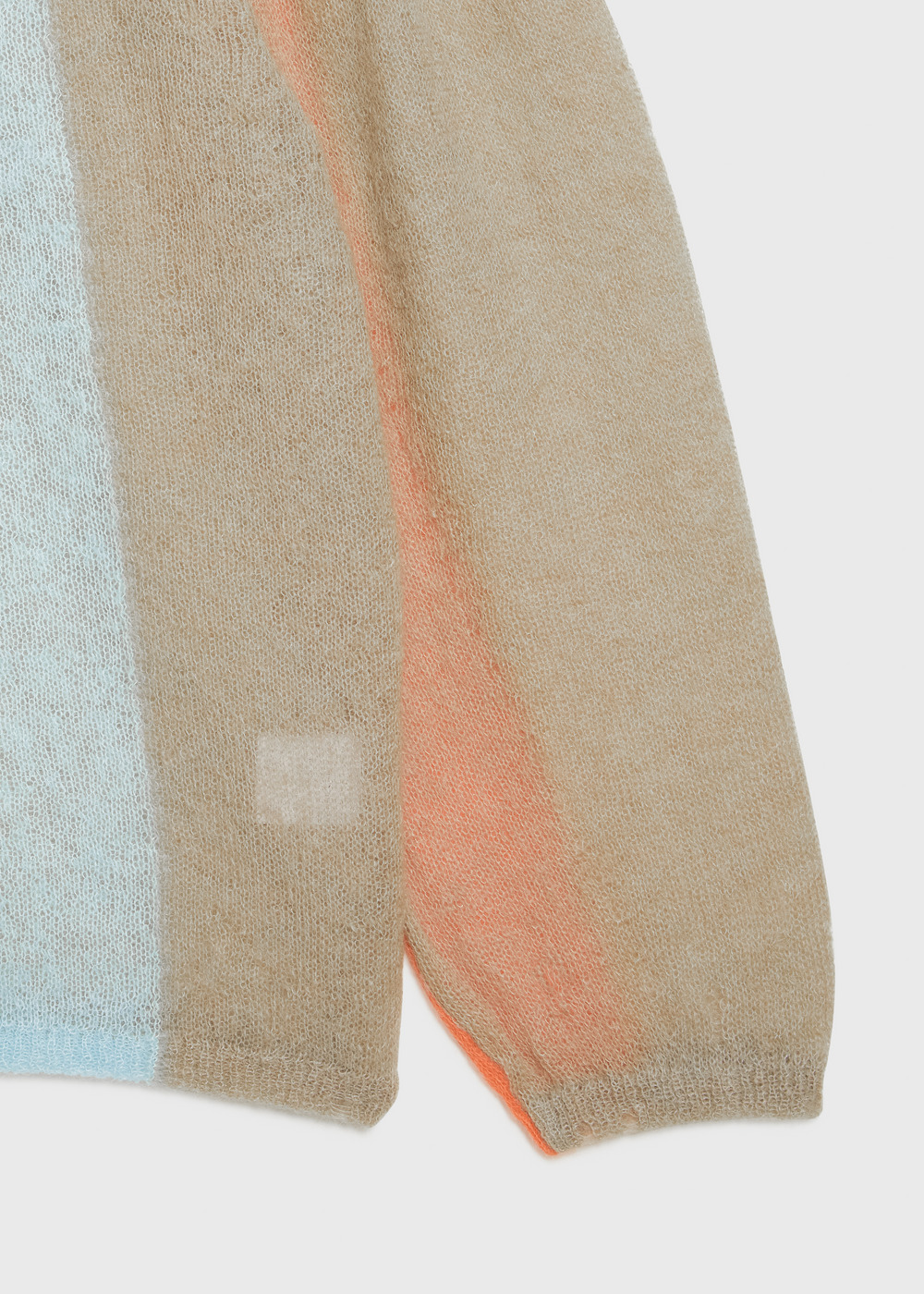 Damage Hole Mohair Stripe Long Sweater 詳細画像 ORANGE MIX 4