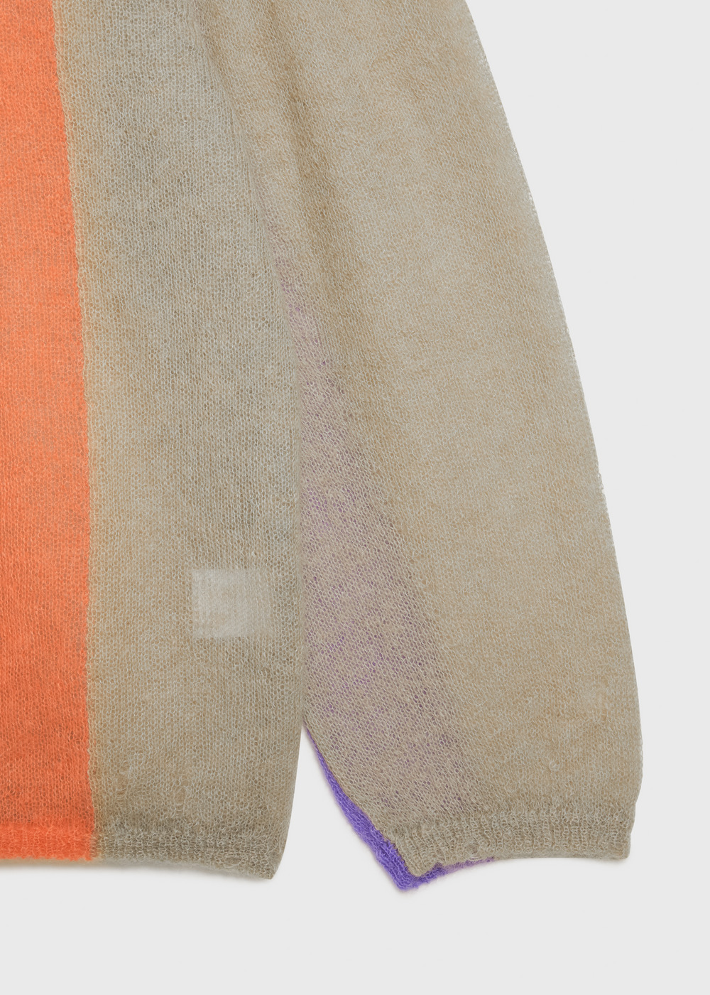 Damage Hole Mohair Stripe Long Sweater 詳細画像 PURPLE MIX 4