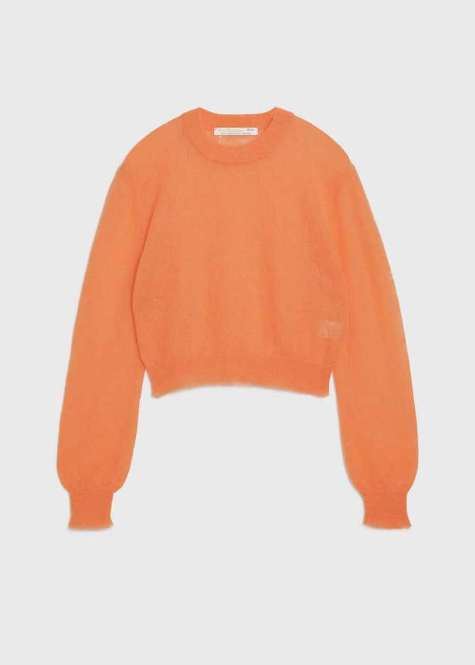 Damage Hole Mohair Short Sweater