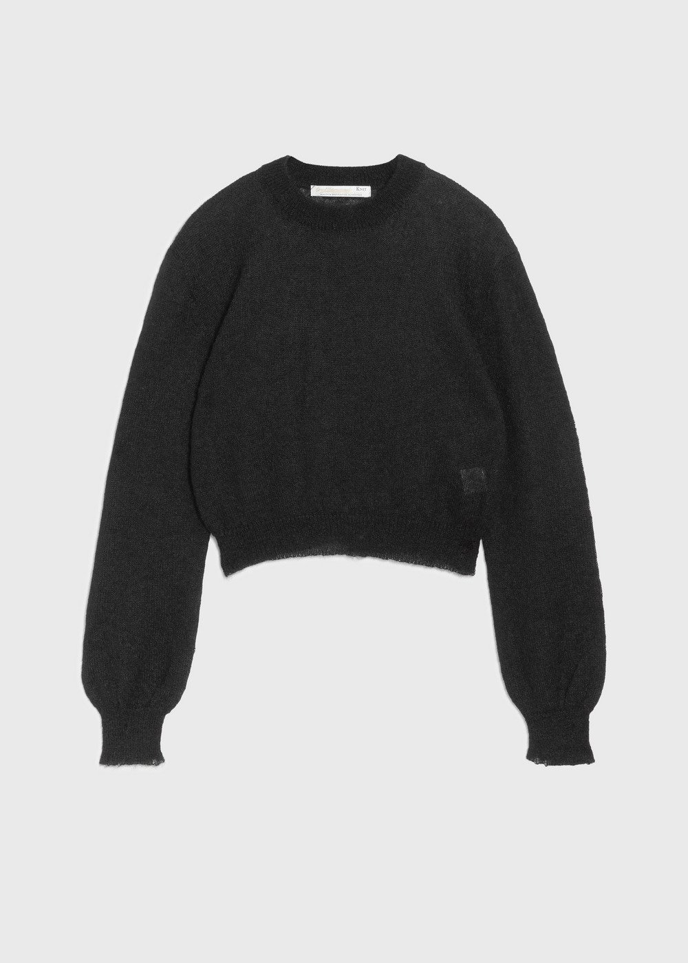 Damage Hole Mohair Short Sweater 詳細画像 BLACK 1