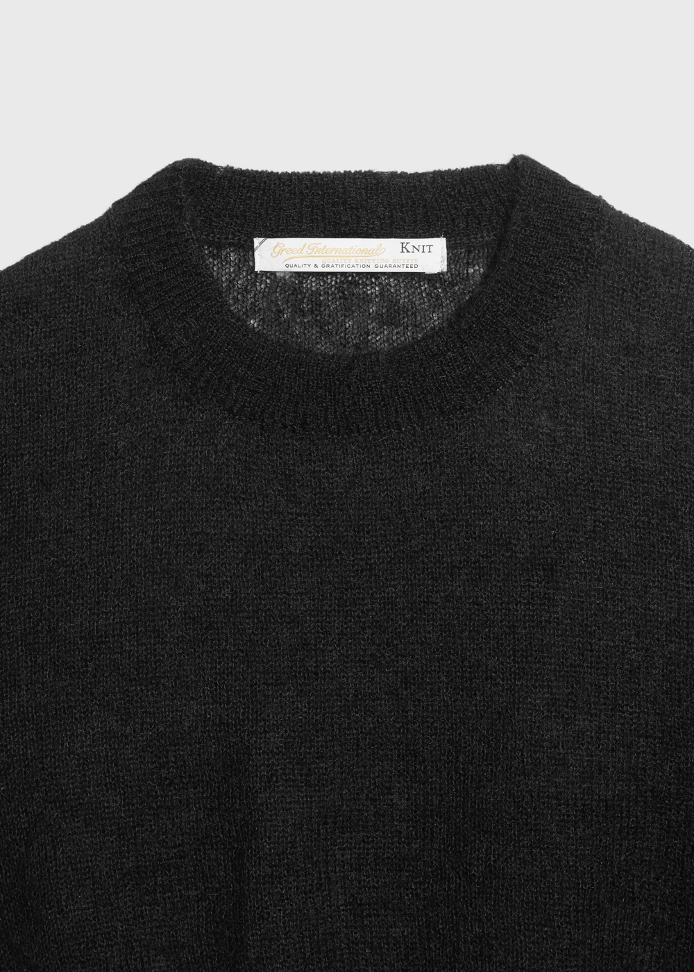 Damage Hole Mohair Short Sweater 詳細画像 BLACK 12