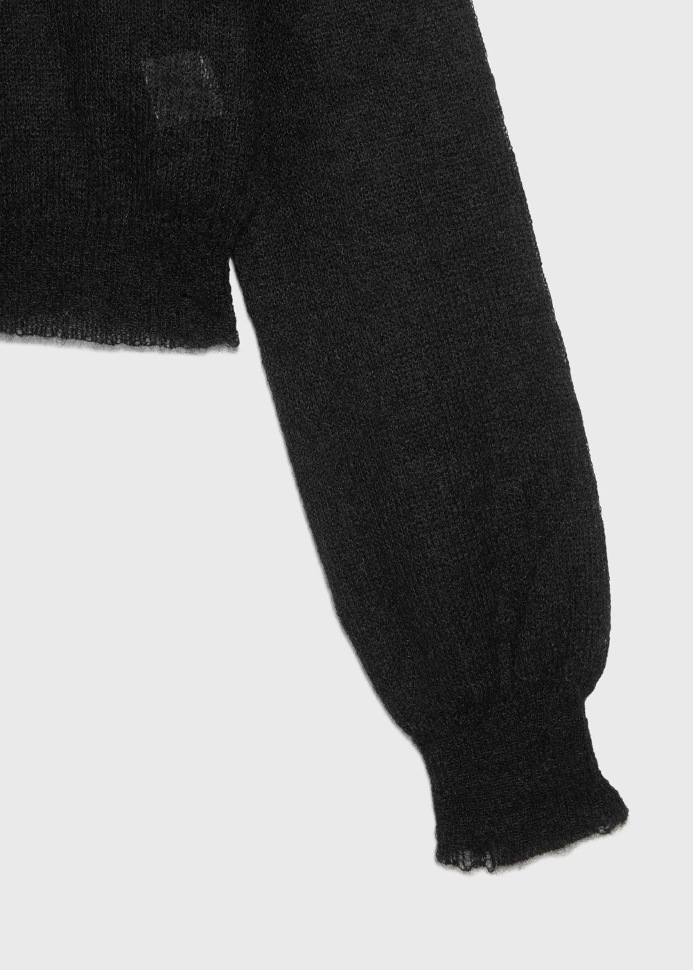 Damage Hole Mohair Short Sweater 詳細画像 BLACK 13