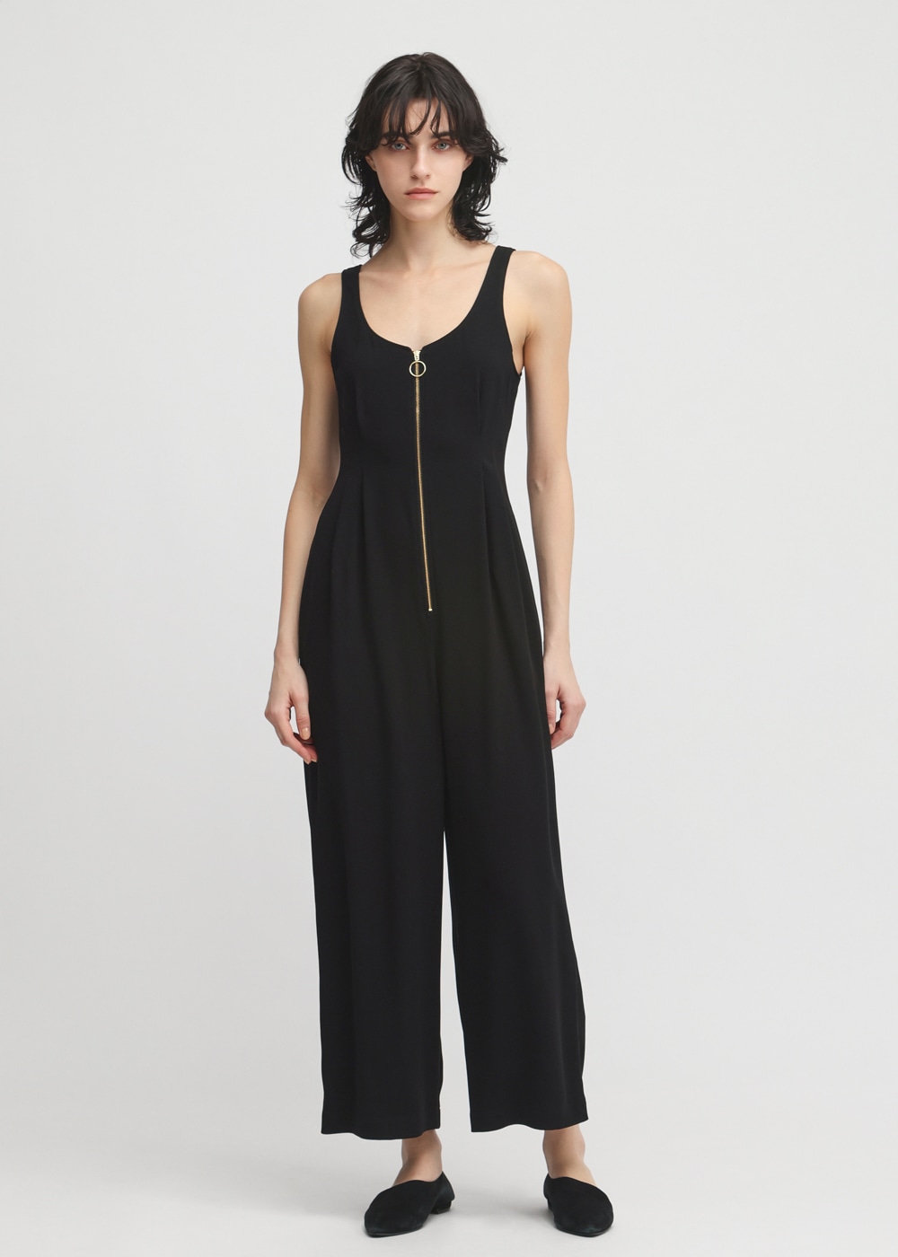 Back Satin Jumpsuits 詳細画像 BLACK 1