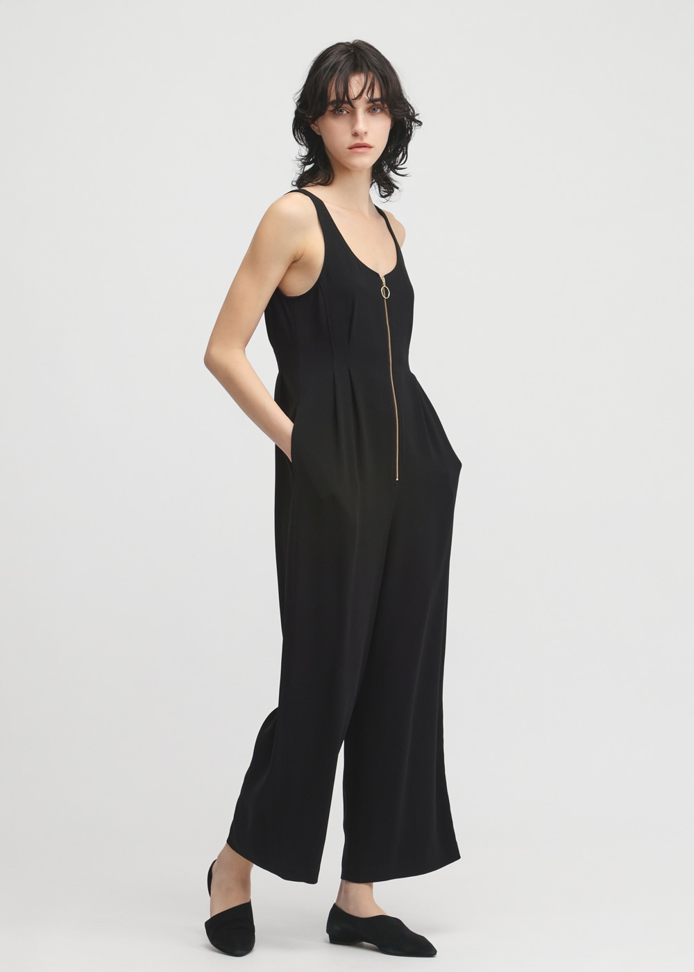 Back Satin Jumpsuits 詳細画像 BLACK 2