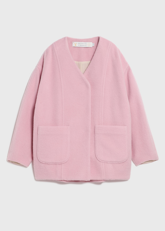 Mohair Shaggy Half Coat