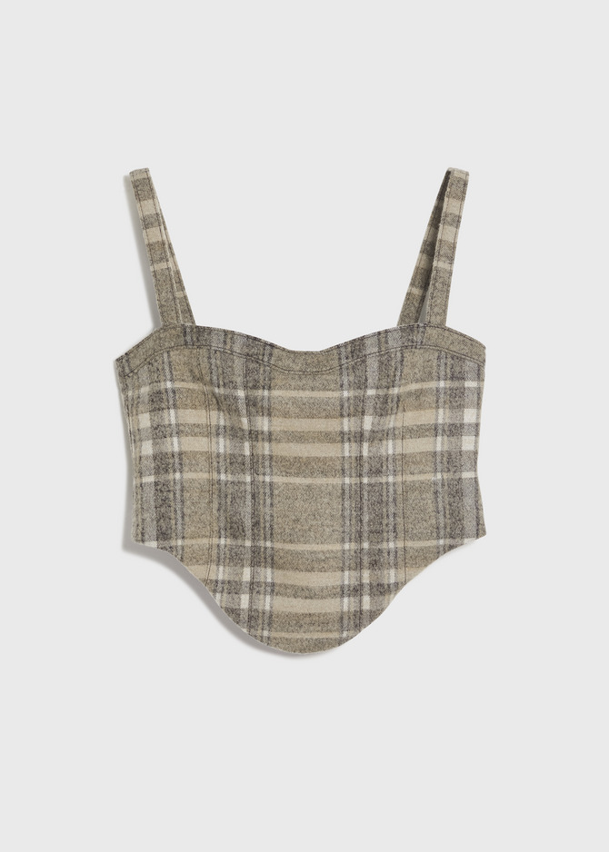 Shaggy Check Corset