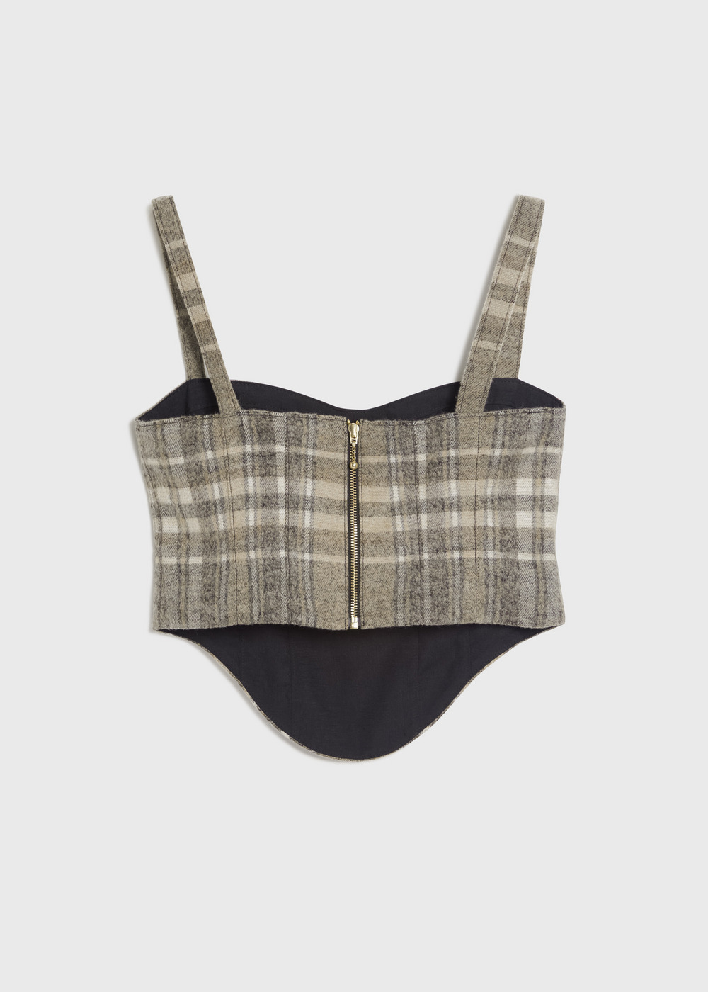 Shaggy Check Corset 詳細画像 BROWN MIX 2