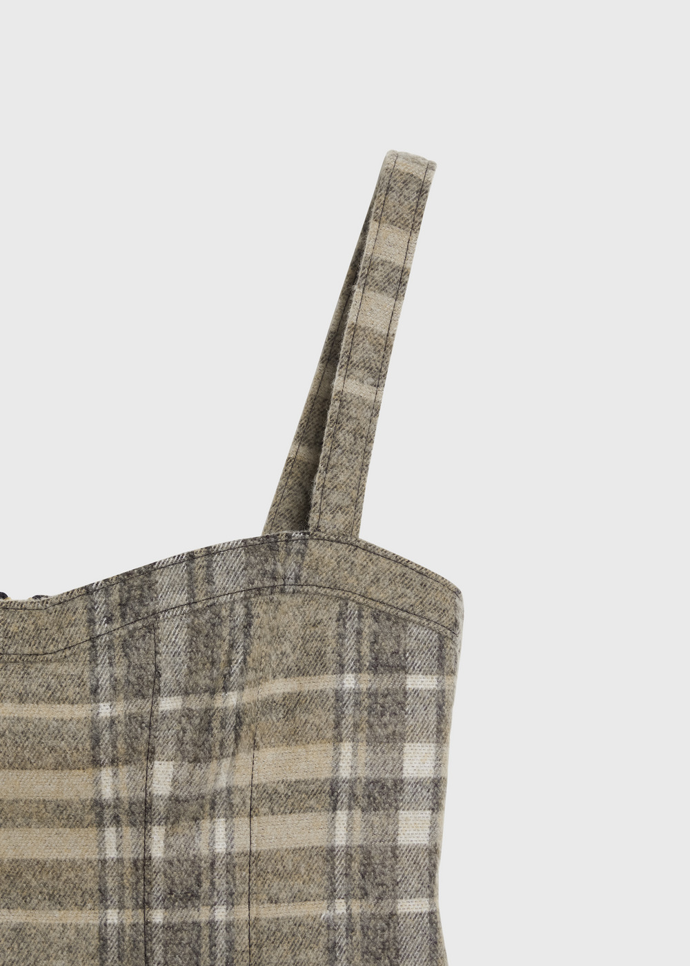 Shaggy Check Corset 詳細画像 BROWN MIX 3