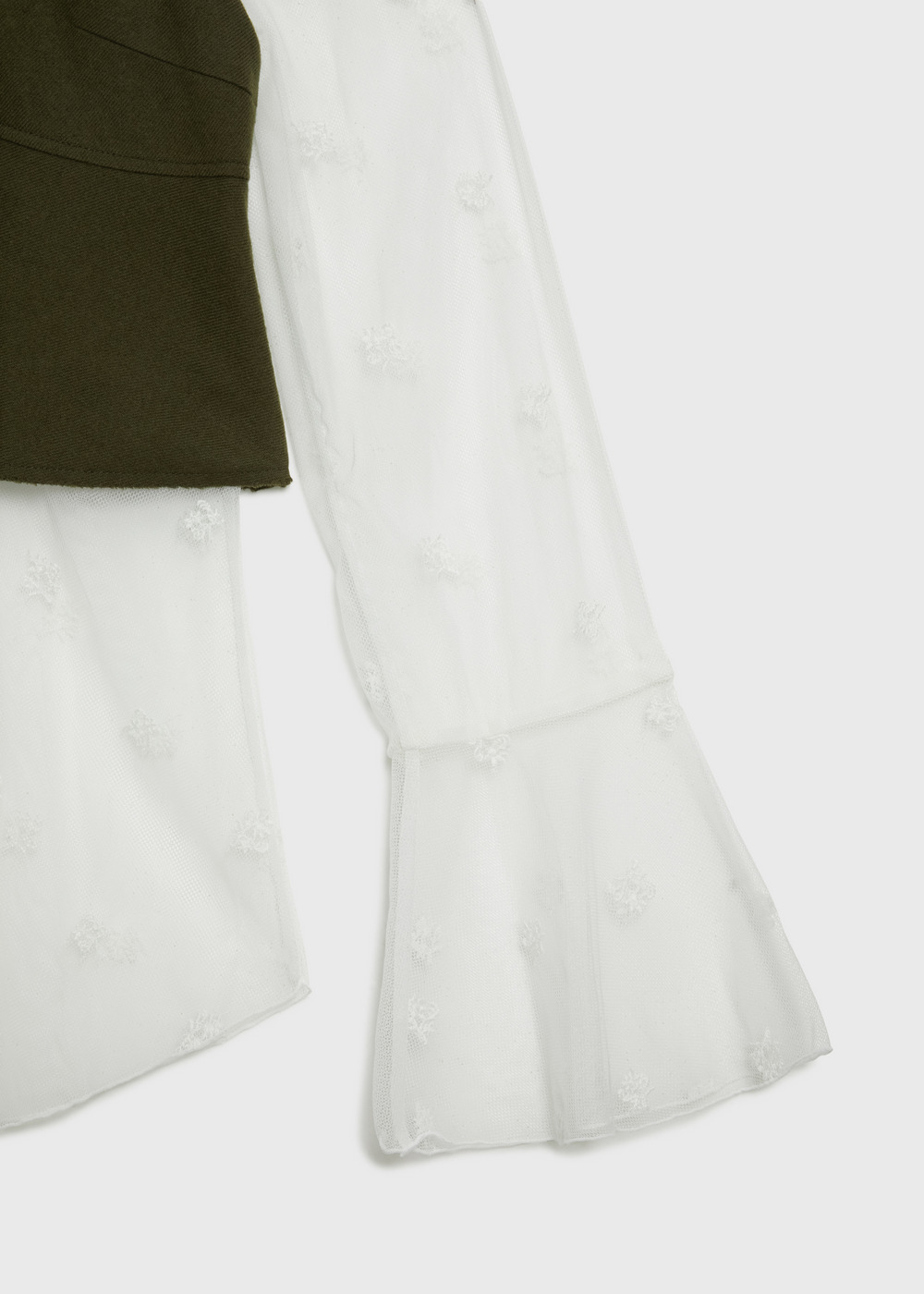 Small Flower embroidery Long Top 詳細画像 KHAKI 3