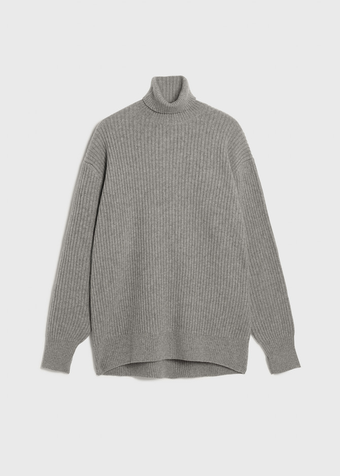 Cashmere Lambs High Neck Big Sweater