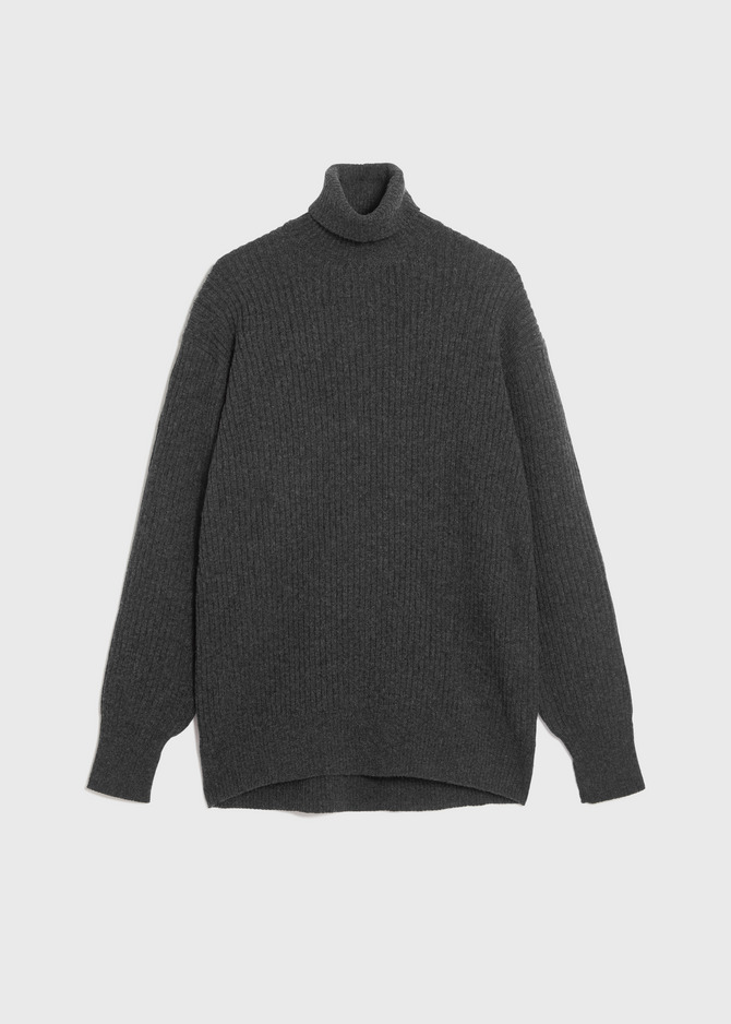 Cashmere Lambs High Neck Big Sweater