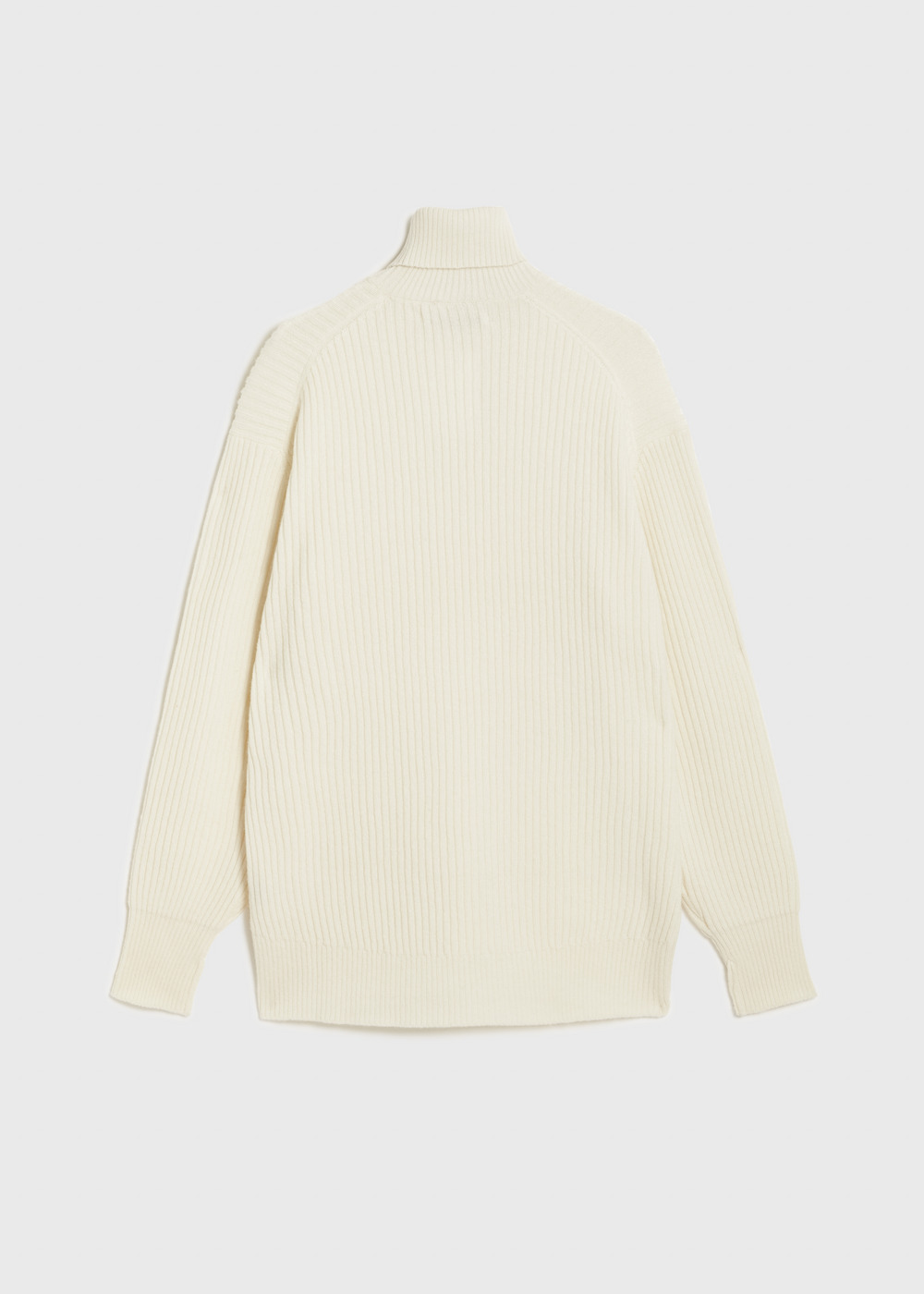 Cashmere Lambs High Neck Big Sweater 詳細画像 WHITE 2