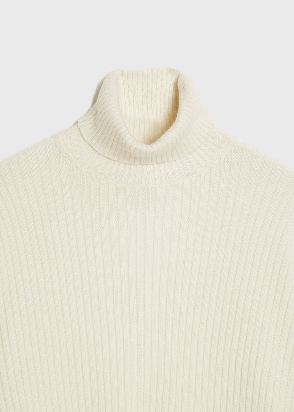 Cashmere Lambs High Neck Big Sweater 詳細画像 WHITE 3