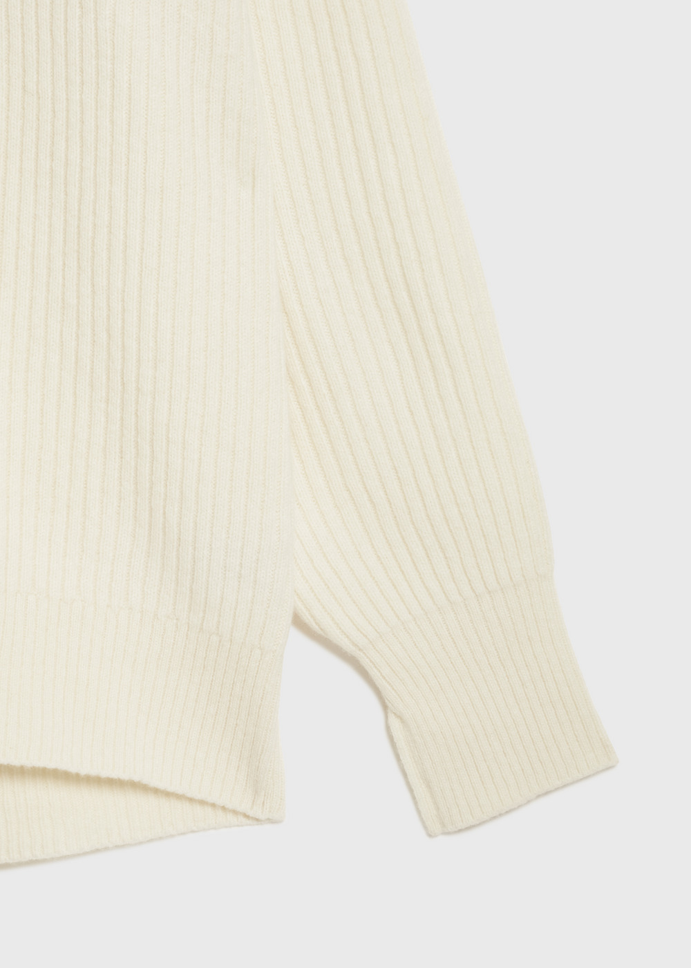 Cashmere Lambs High Neck Big Sweater 詳細画像 WHITE 4