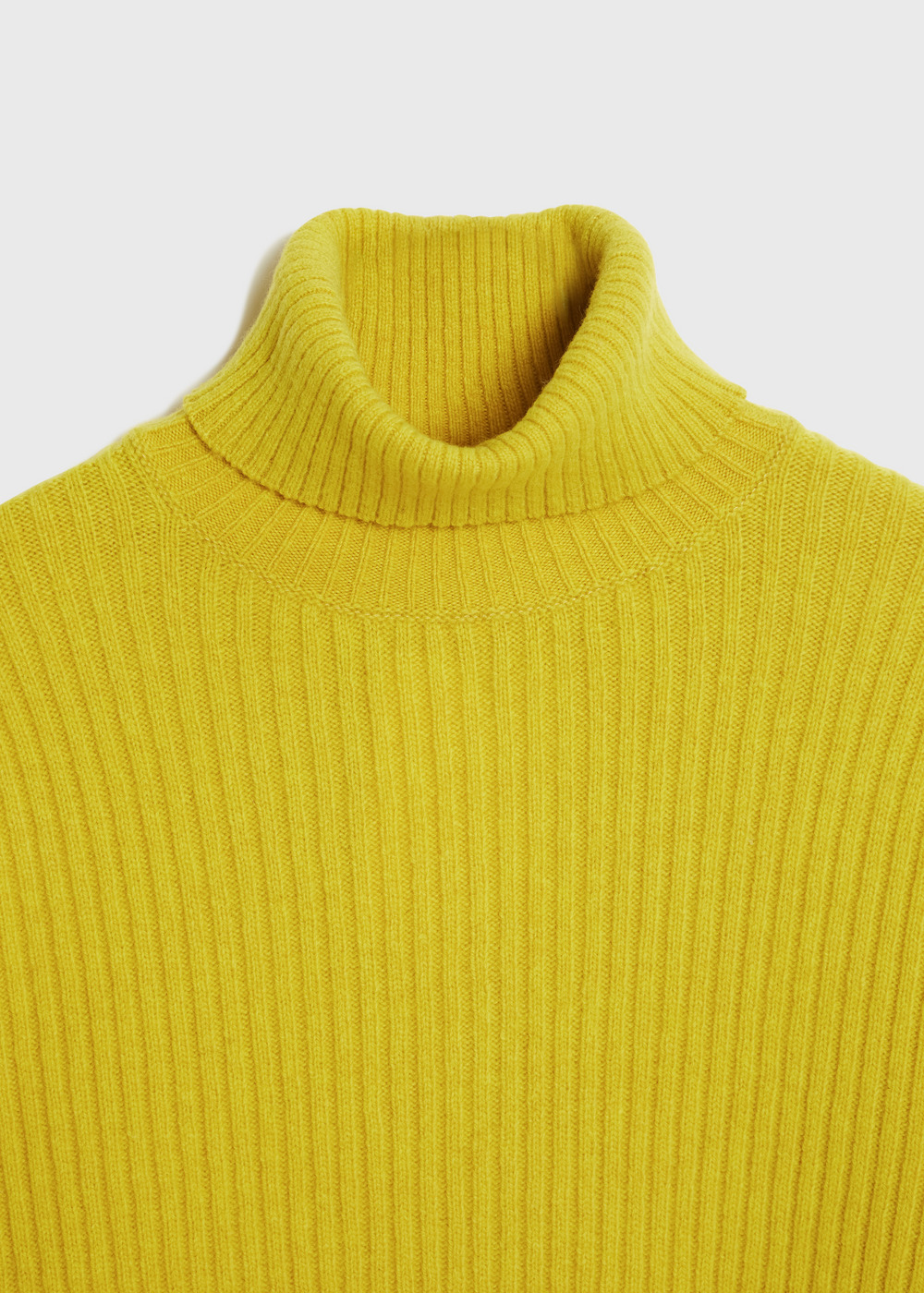 Cashmere Lambs High Neck Big Sweater 詳細画像 YELLOW 3