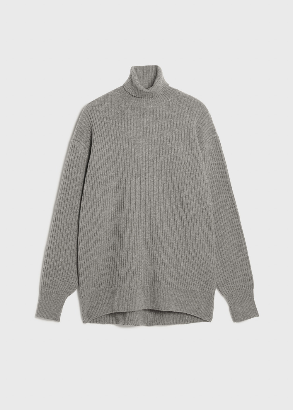 Cashmere Lambs High Neck Big Sweater 詳細画像 GRAY 1