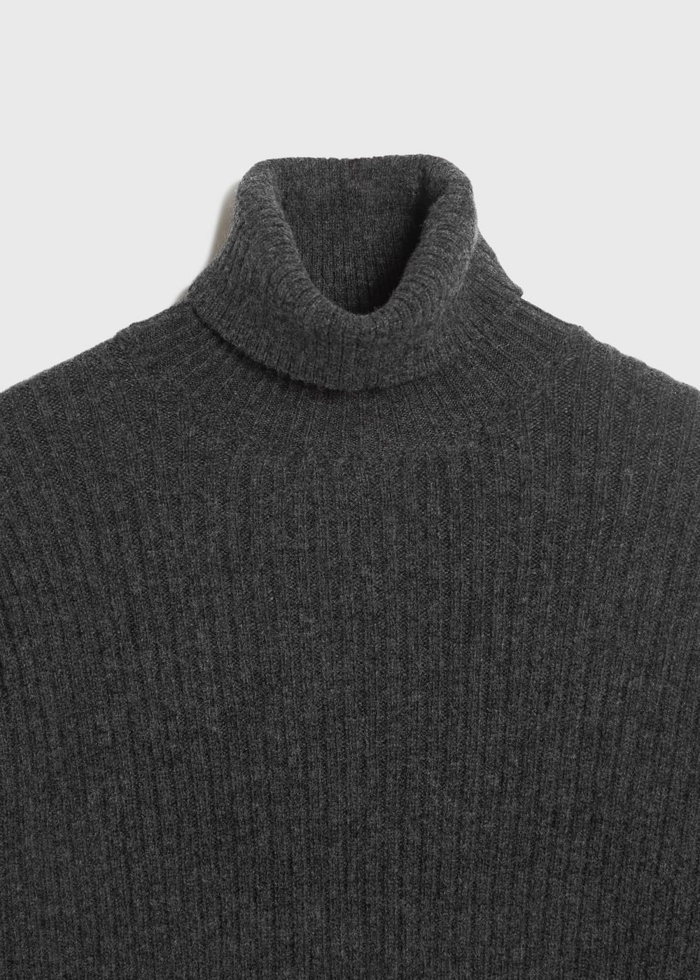 Cashmere Lambs High Neck Big Sweater 詳細画像 CHARCOAL 3