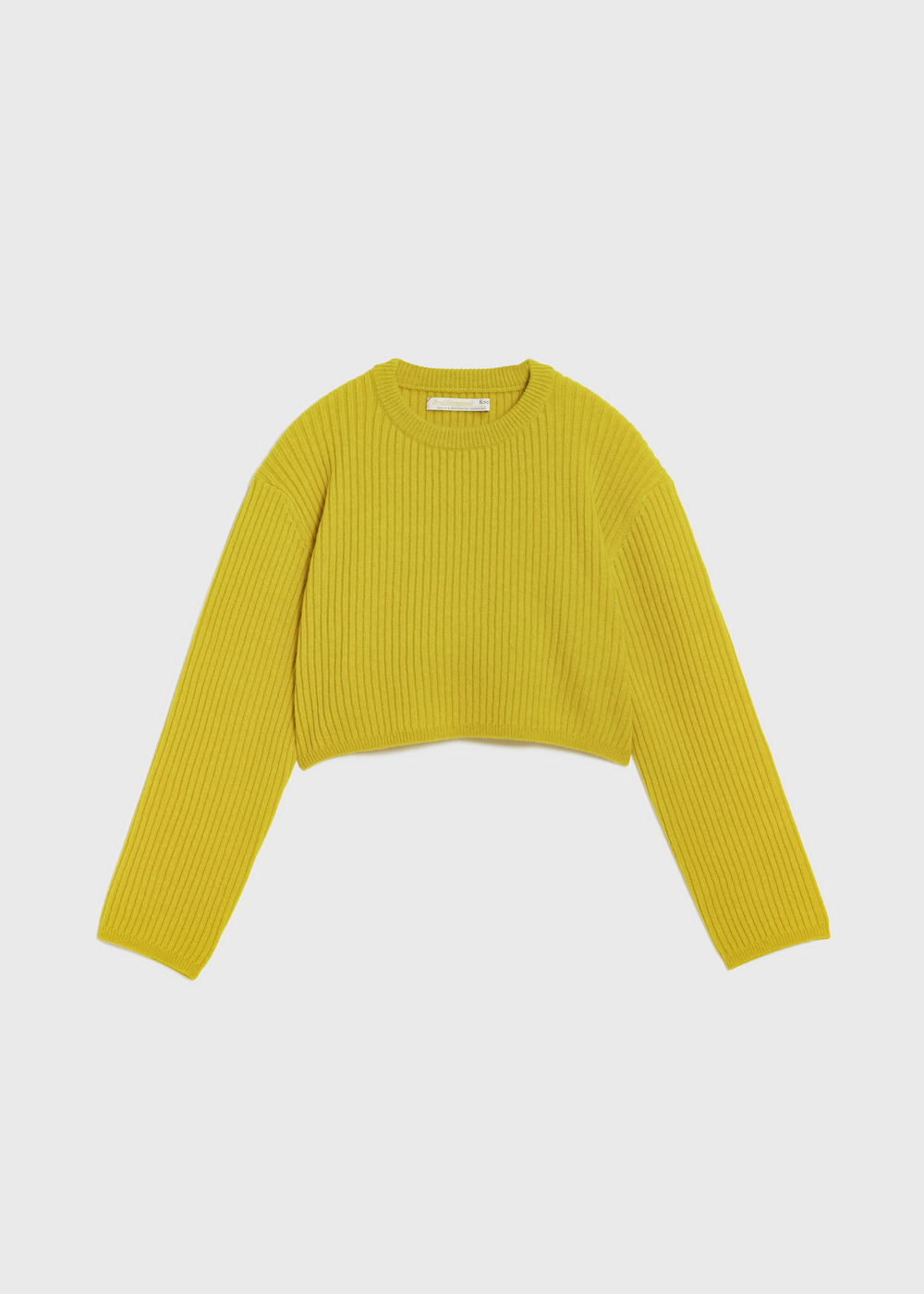 Cashmere Lambs Short Rib Sweater 詳細画像 YELLOW 1