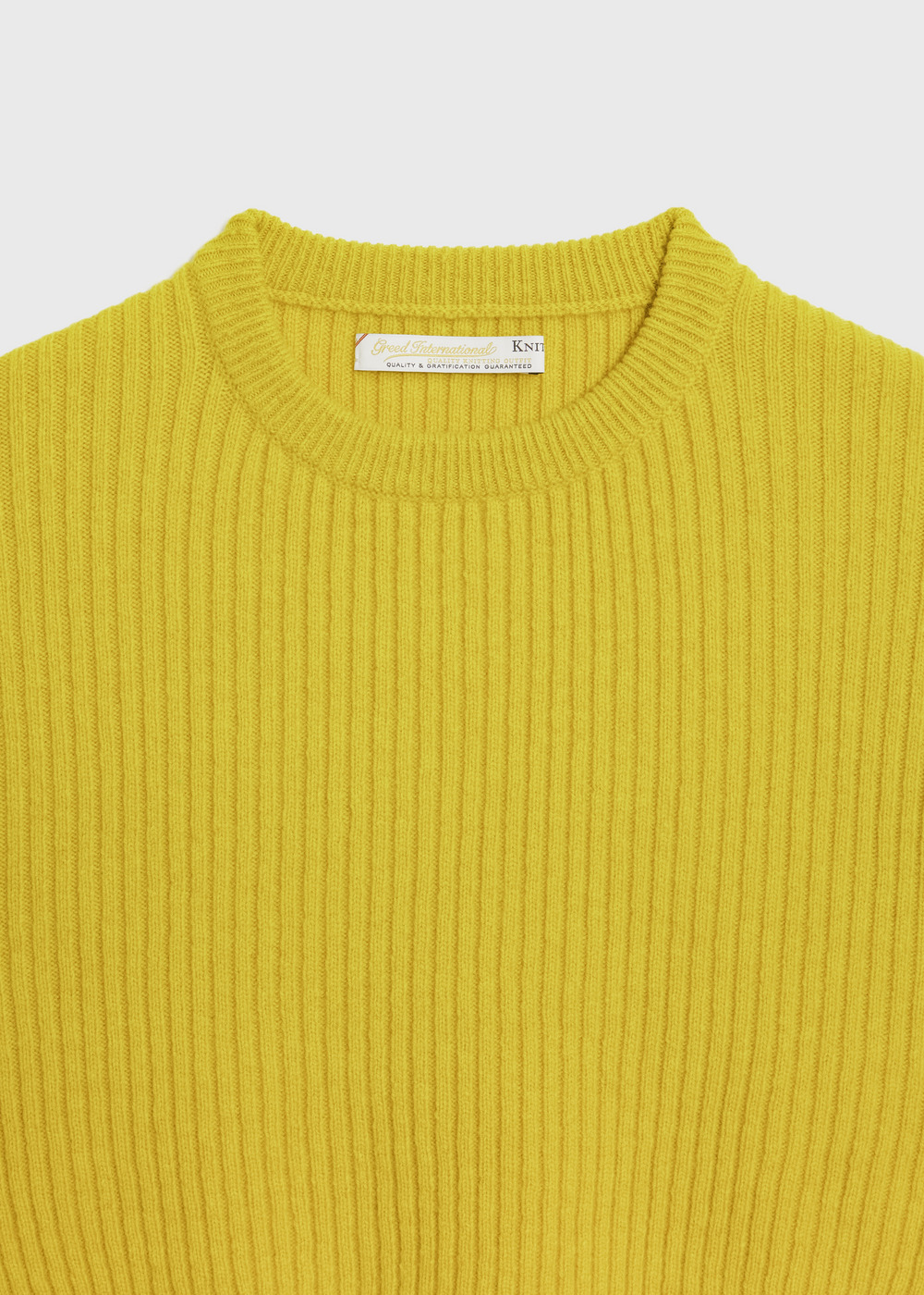 Cashmere Lambs Short Rib Sweater 詳細画像 YELLOW 3