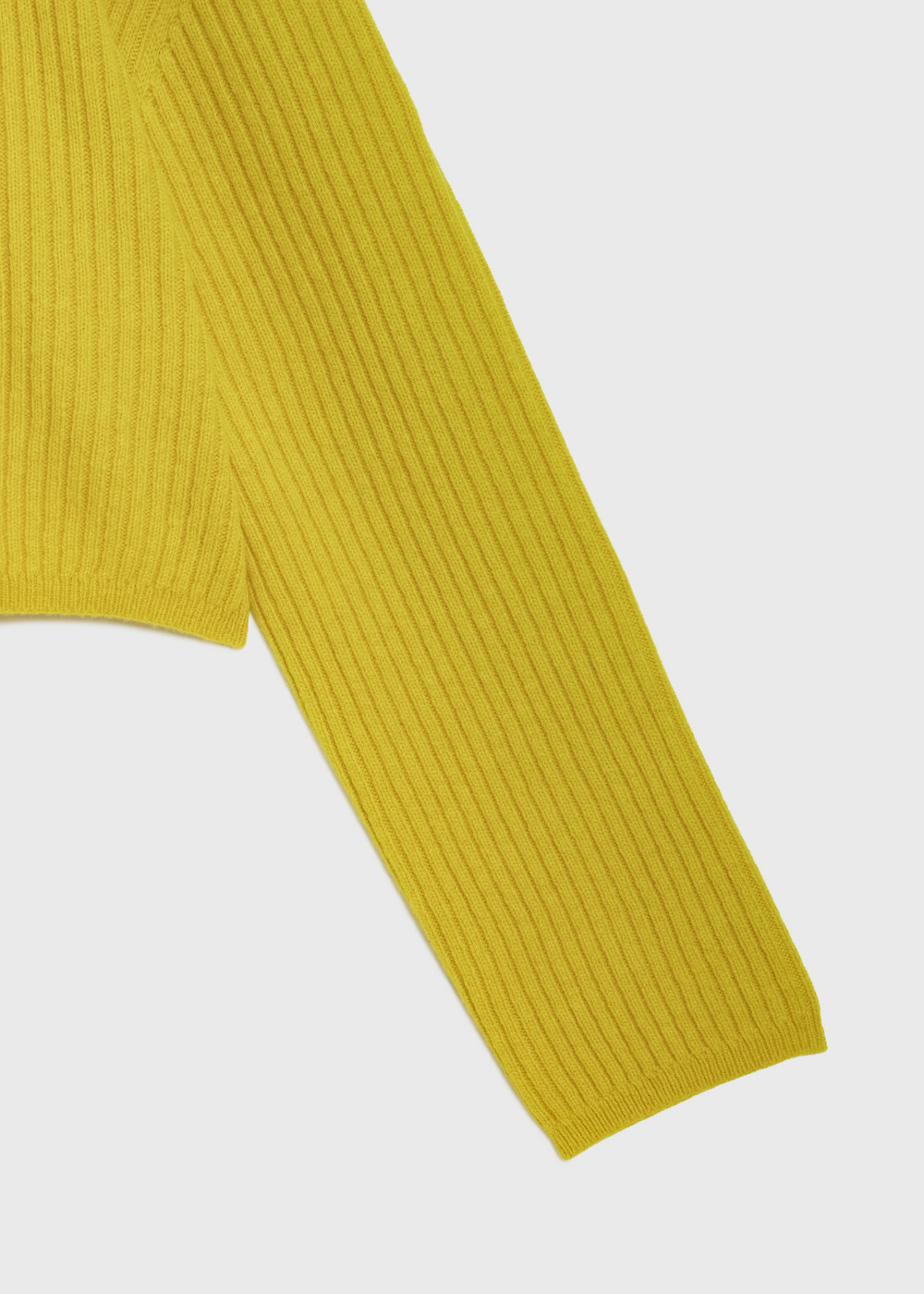 Cashmere Lambs Short Rib Sweater 詳細画像 YELLOW 4