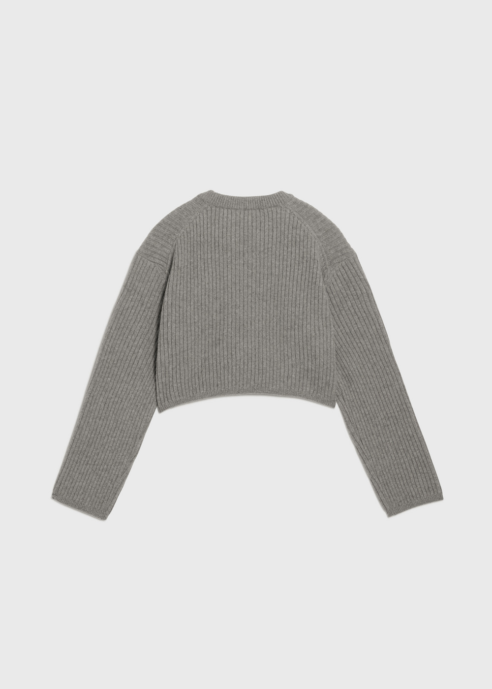 Cashmere Lambs Short Rib Sweater 詳細画像 GRAY 2