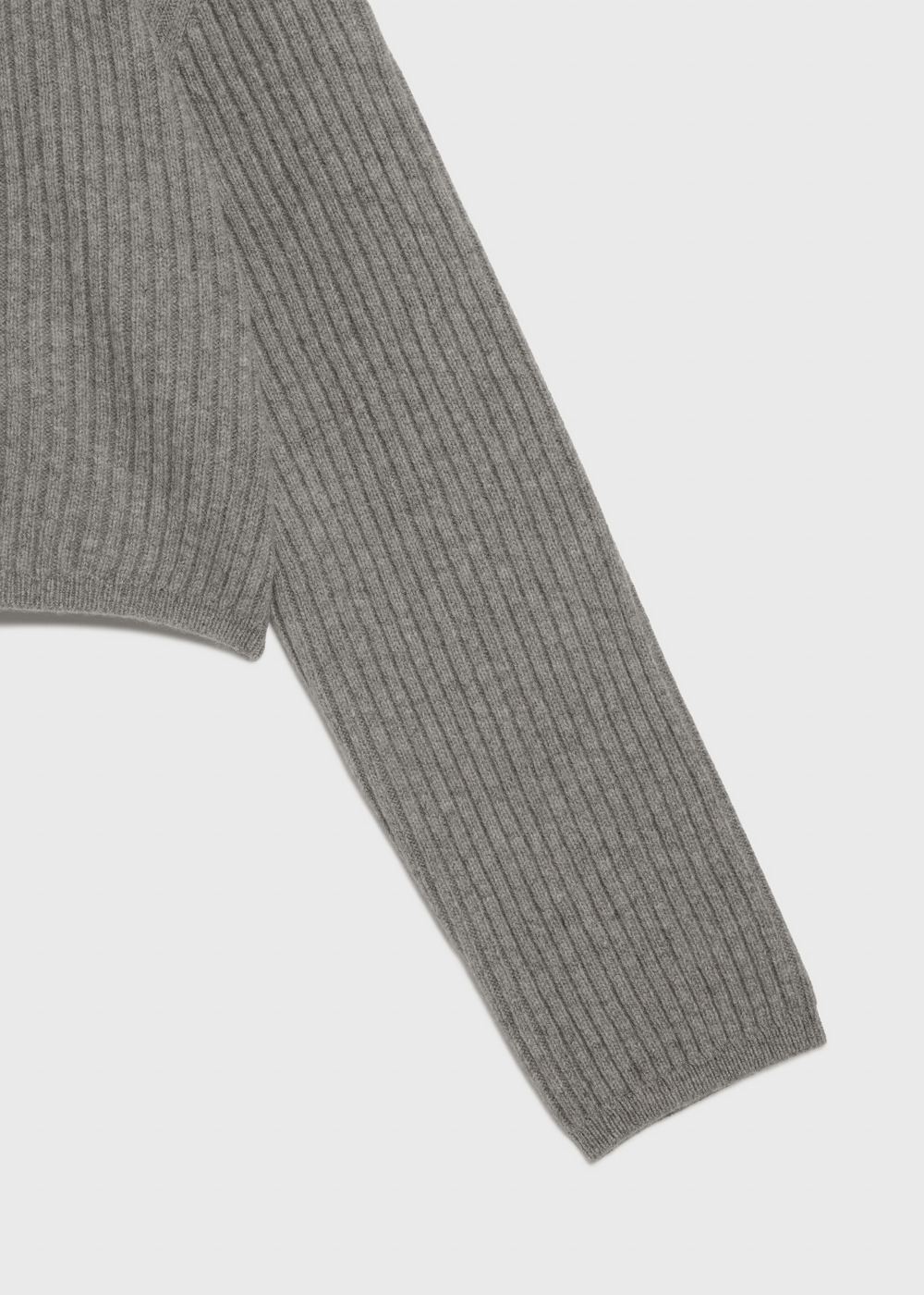 Cashmere Lambs Short Rib Sweater 詳細画像 GRAY 4